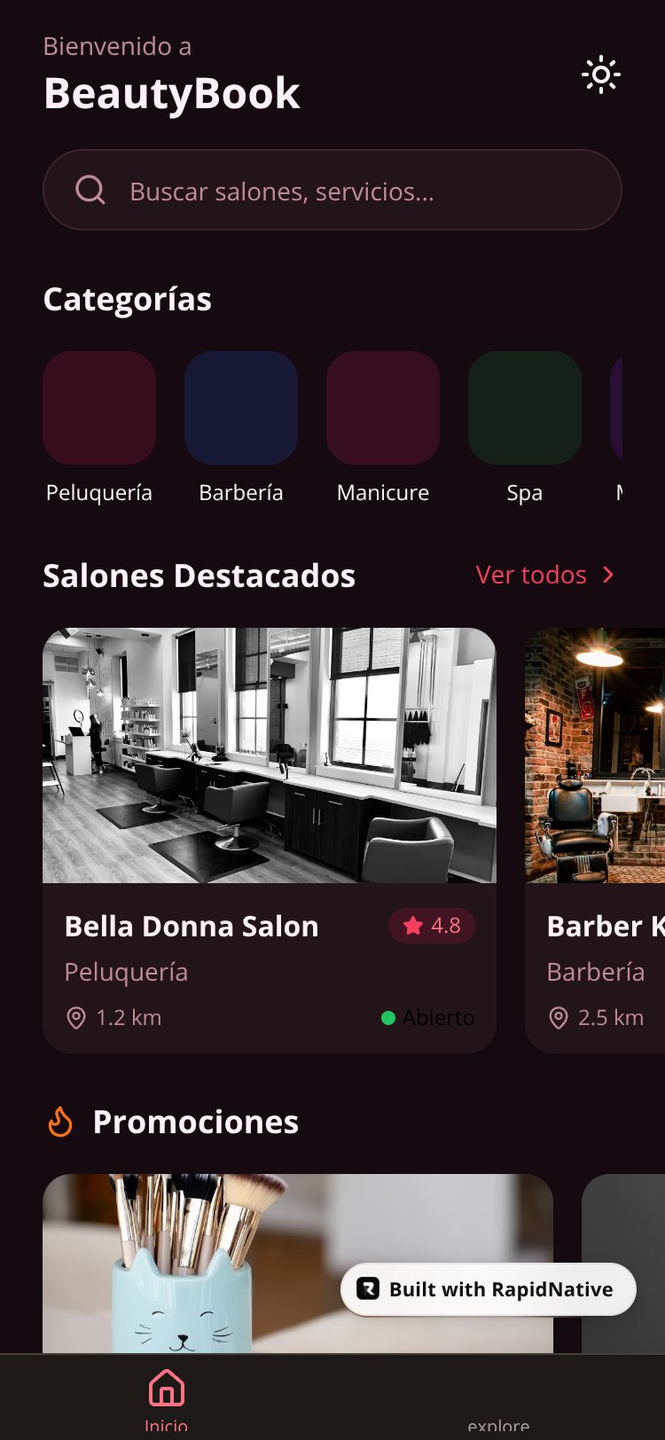 BeautyBook screen 2