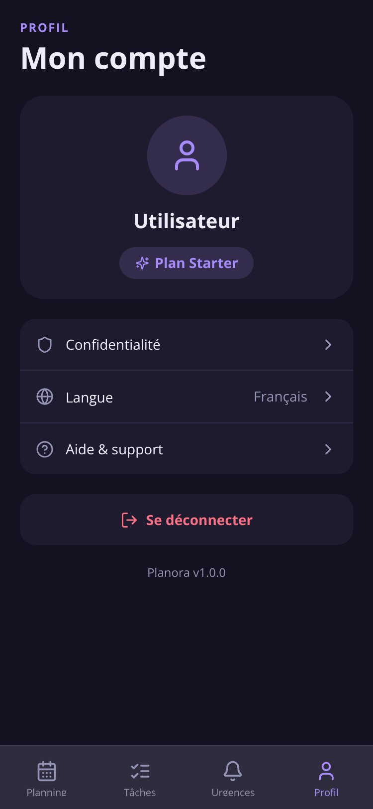 Planora screen 1
