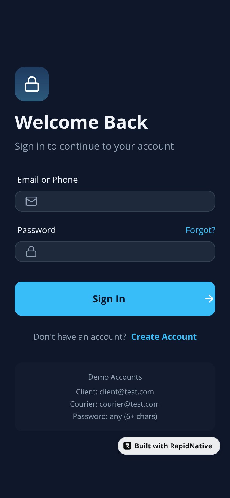 Delivery Pro screen 2
