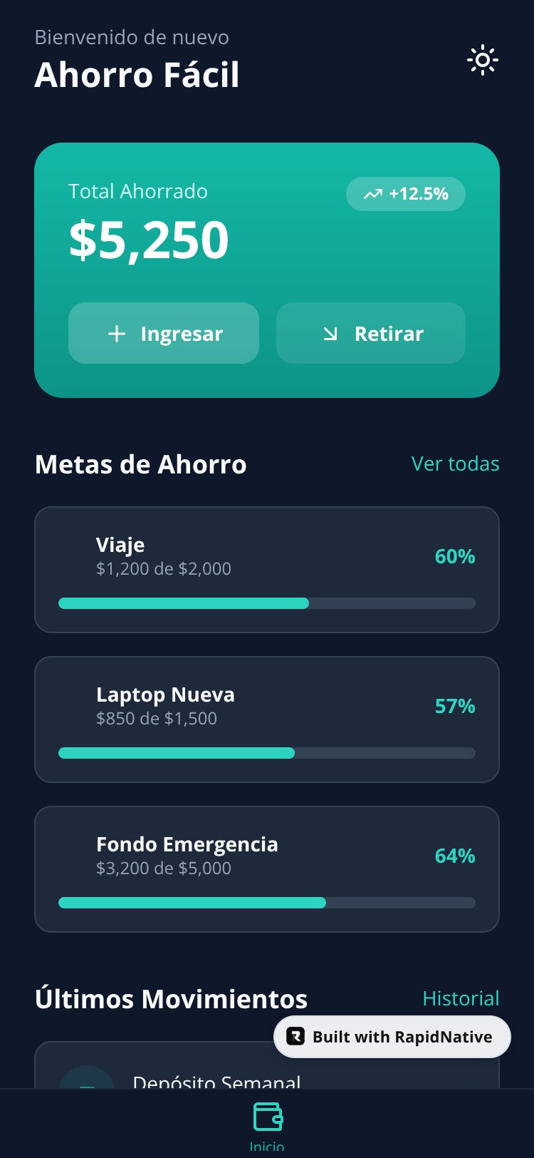 Ahorro Fácil screen 1
