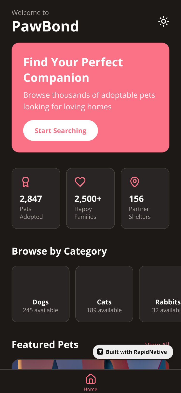 PawBond screen 1