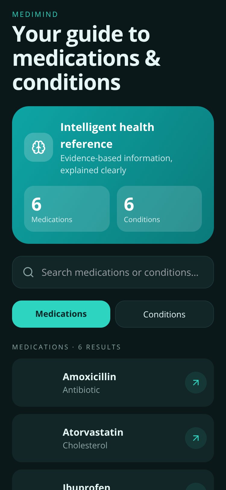 MediMind screen 1