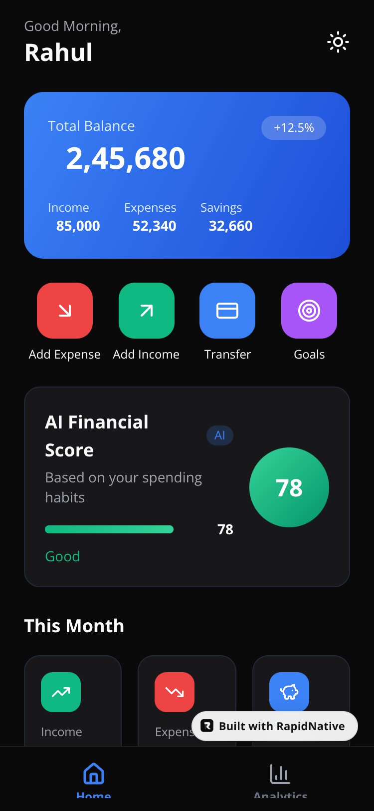 FinWise AI screen 1