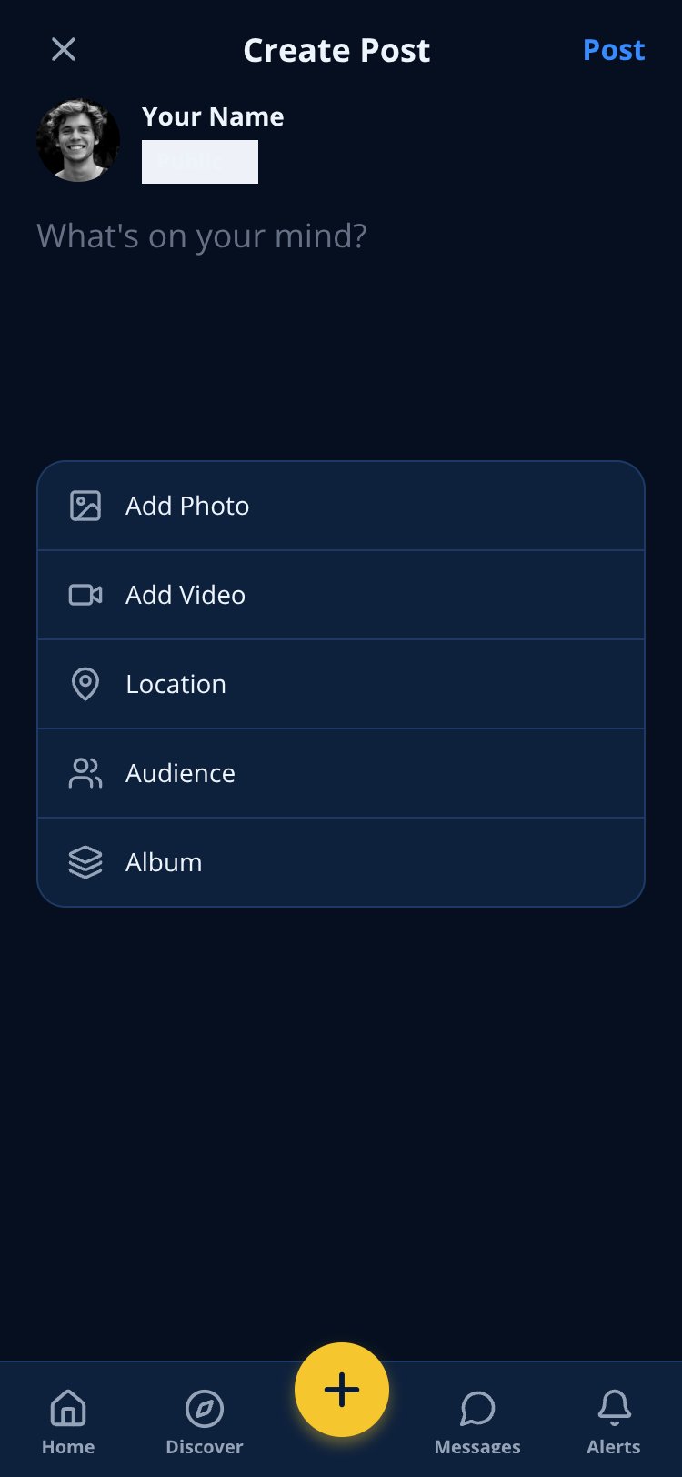 AazadPost screen 1