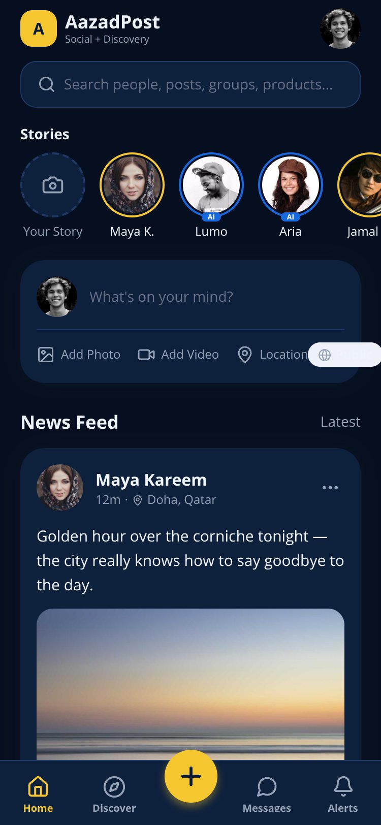 AazadPost screen 3