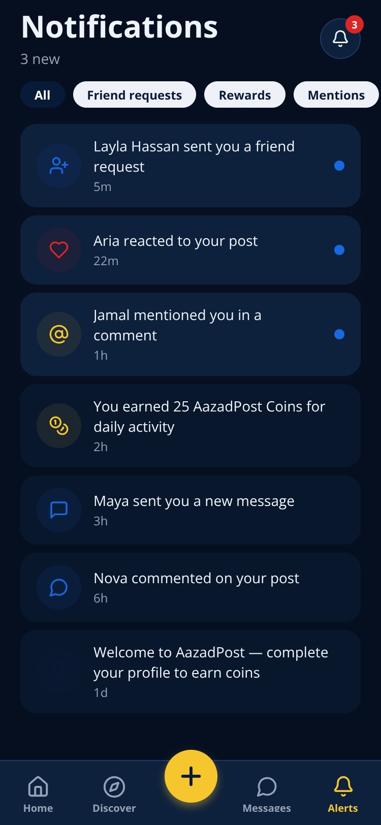 AazadPost screen 5