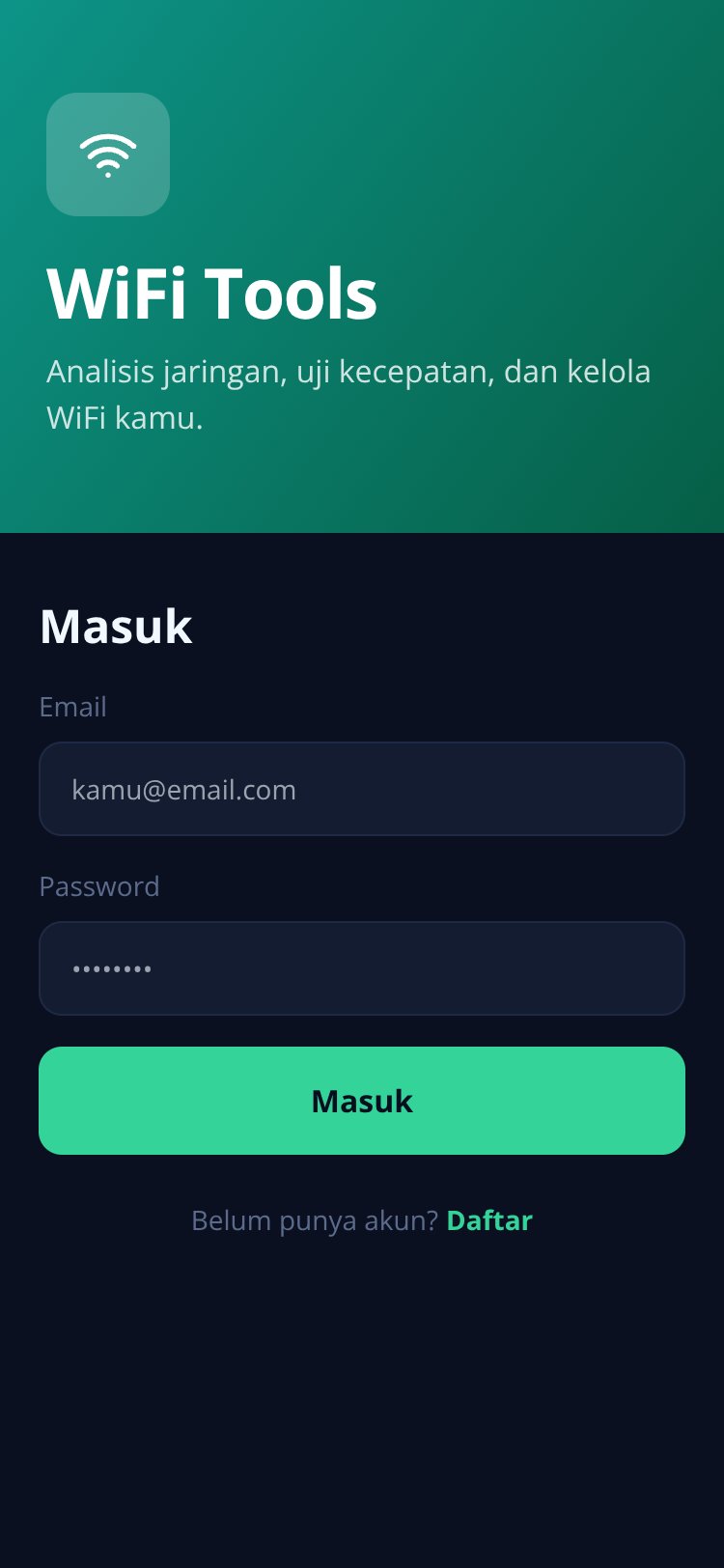 WiFi Tools screen 1