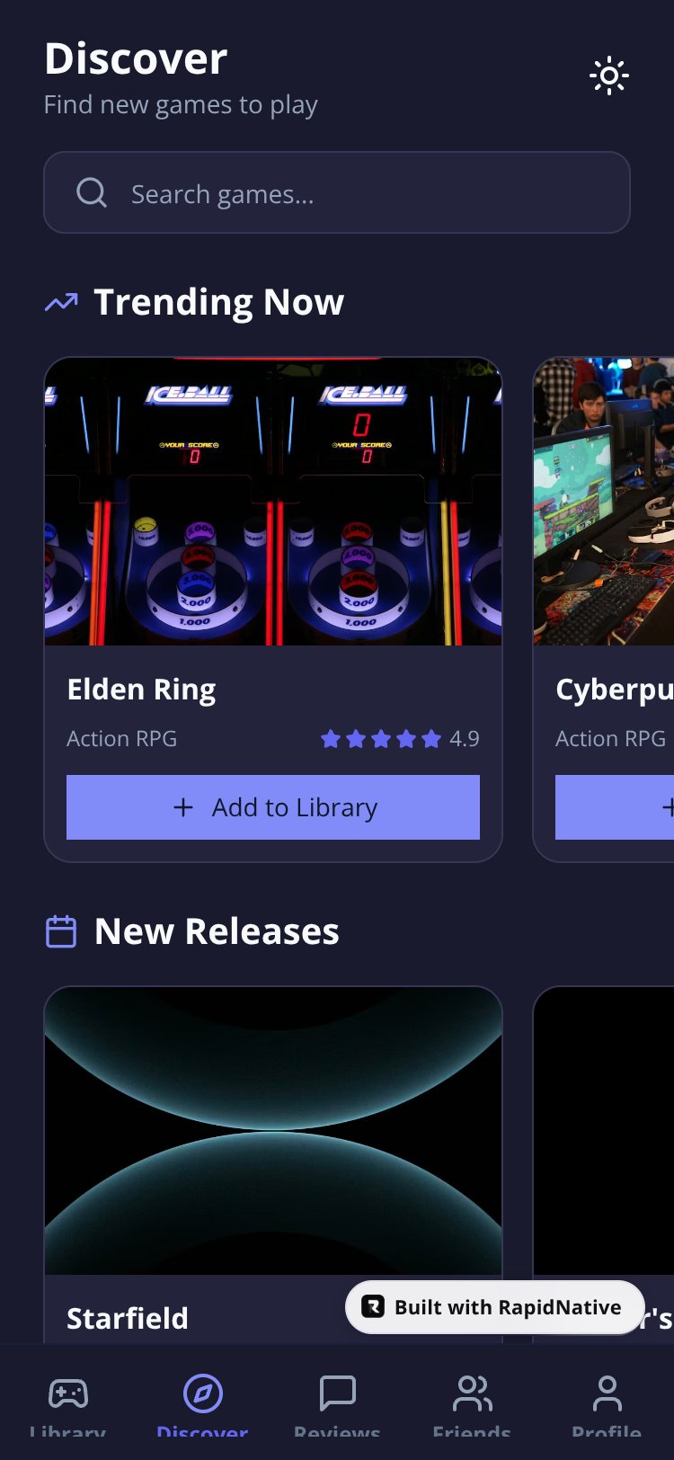 Game Library Manager screen 2