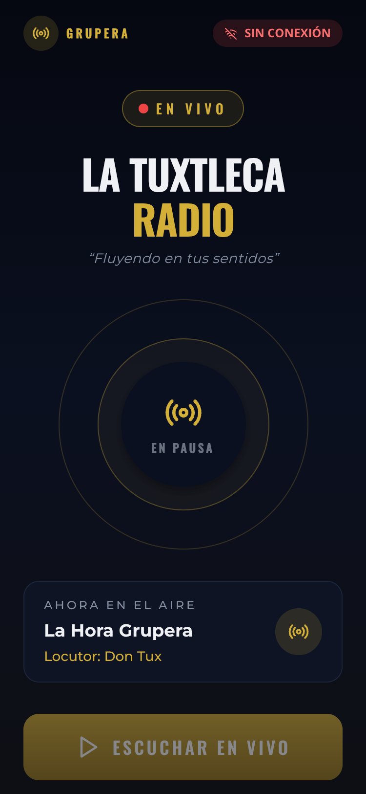 La Tuxtleca Radio screen 1