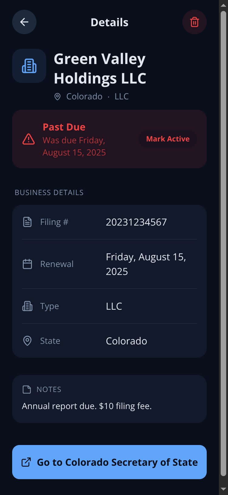 BizRenew screen 3