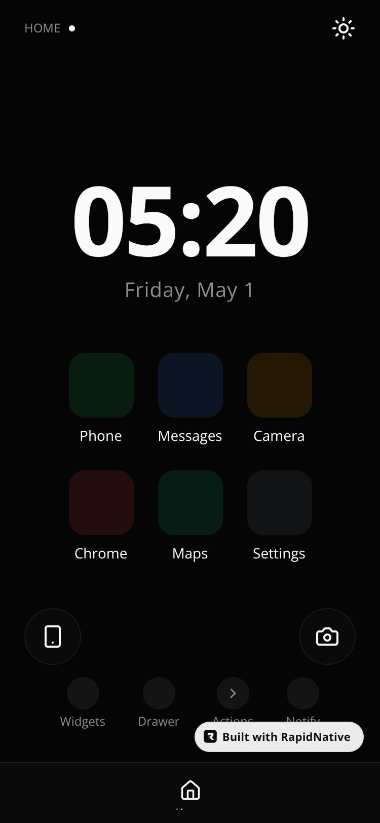 Minimal Launcher screen 1
