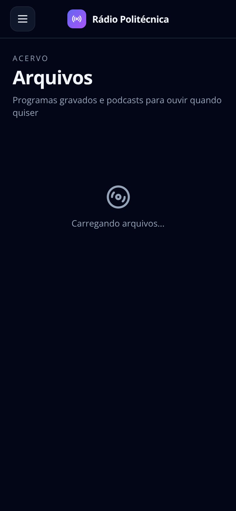 Rádio Politécnica screen 2