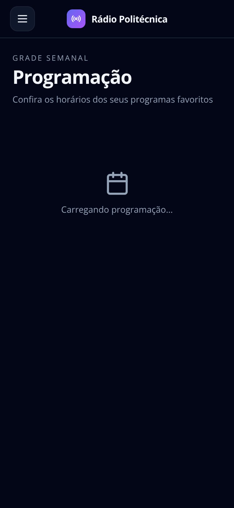 Rádio Politécnica screen 5
