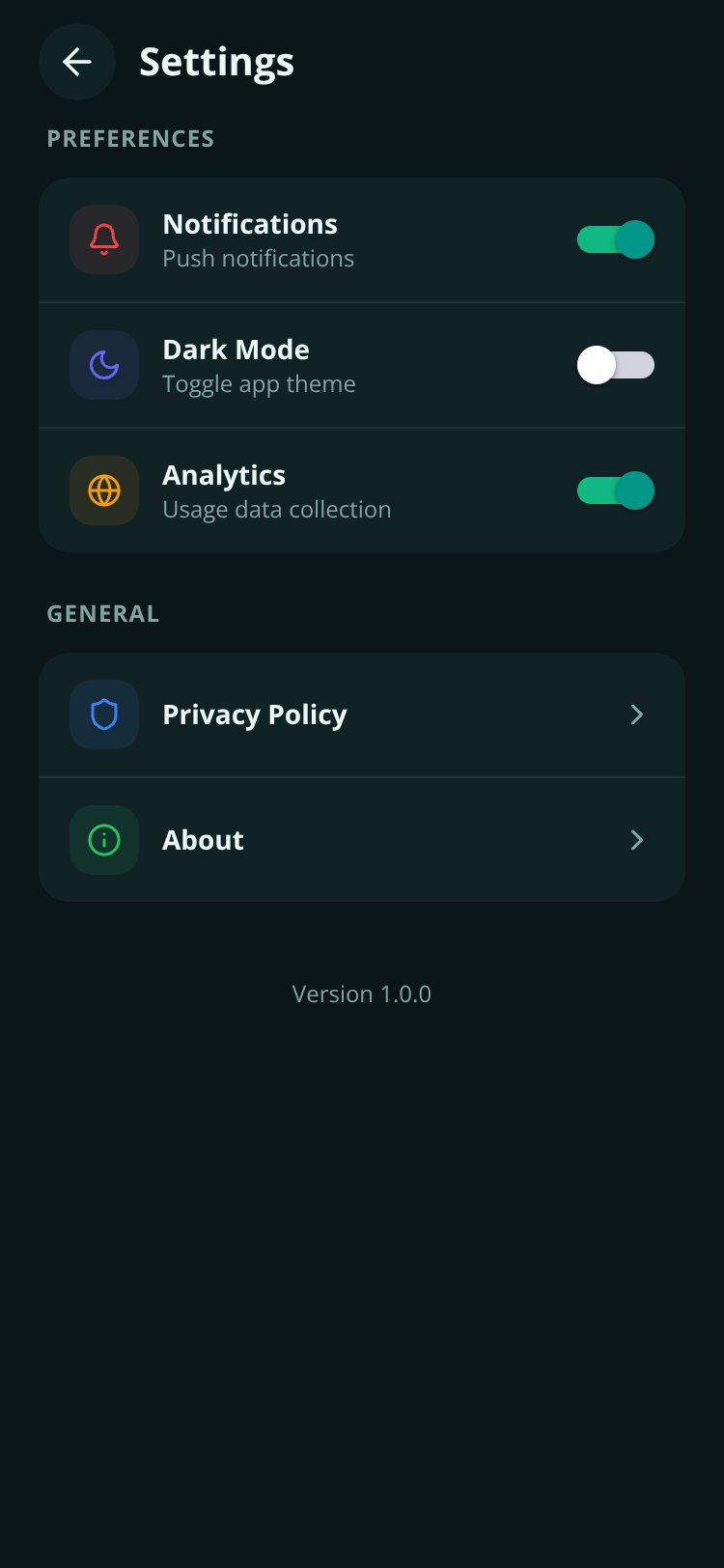 AppShell screen 2