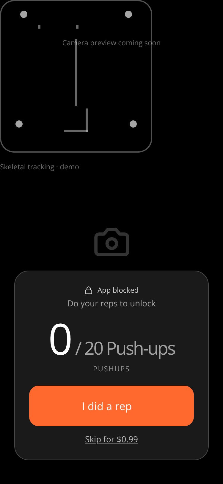 FitBlock screen 2