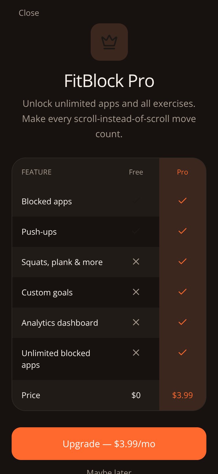 FitBlock screen 5