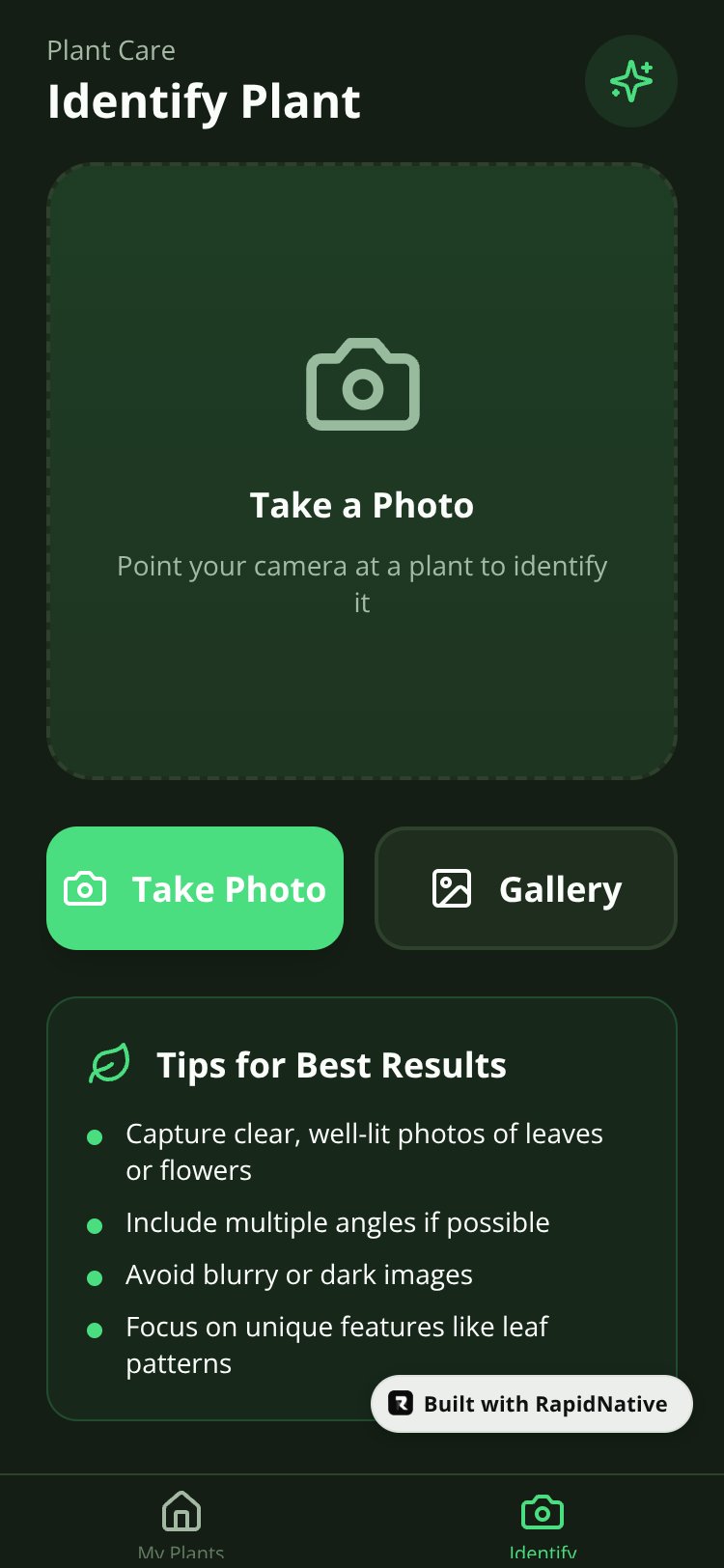 PlantPal screen 1