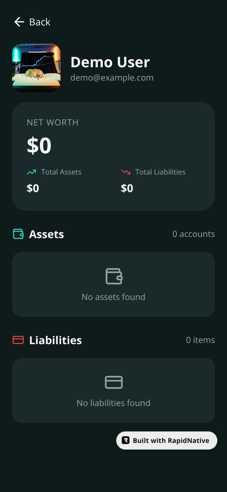 Family Wealth Tracker screen 4