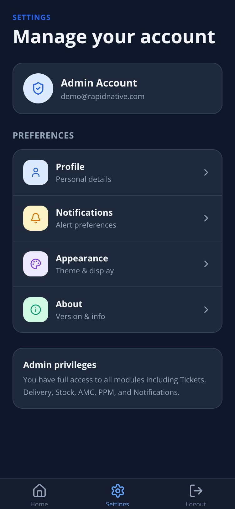 AdminHub screen 5