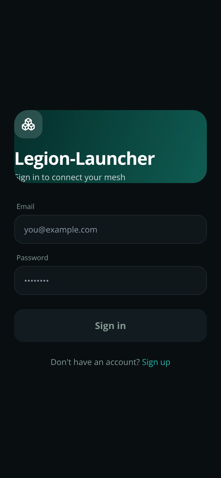 Legion-Launcher screen 1
