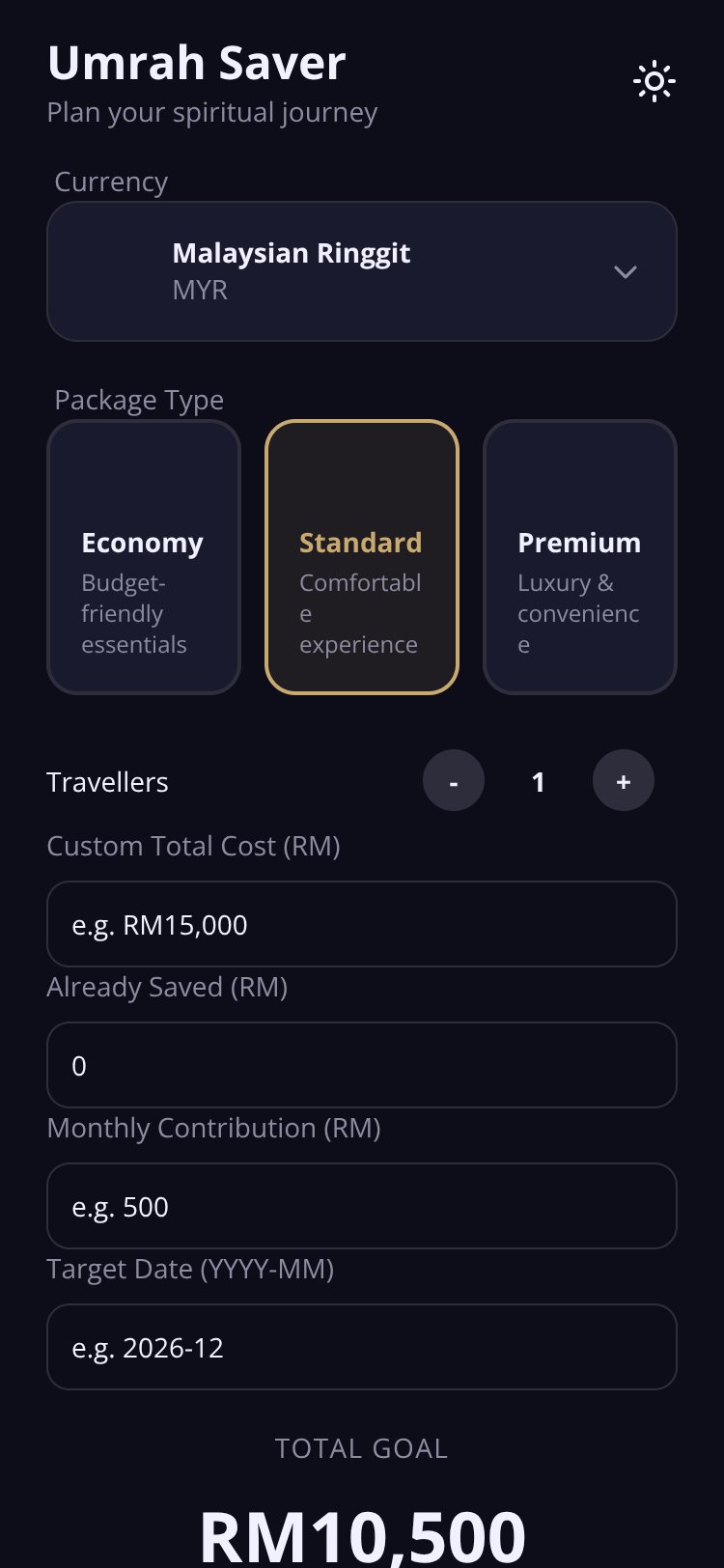 Umrah Saver screen 1