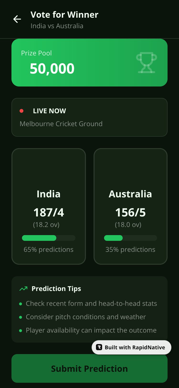 CricketPredict Pro screen 3