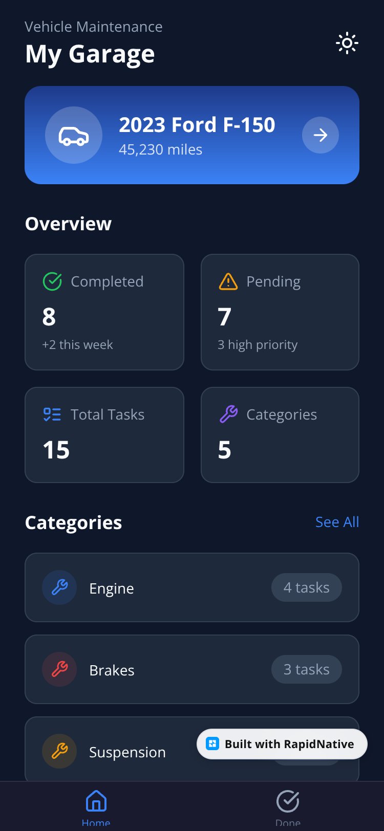 VehicleTracker screen 2