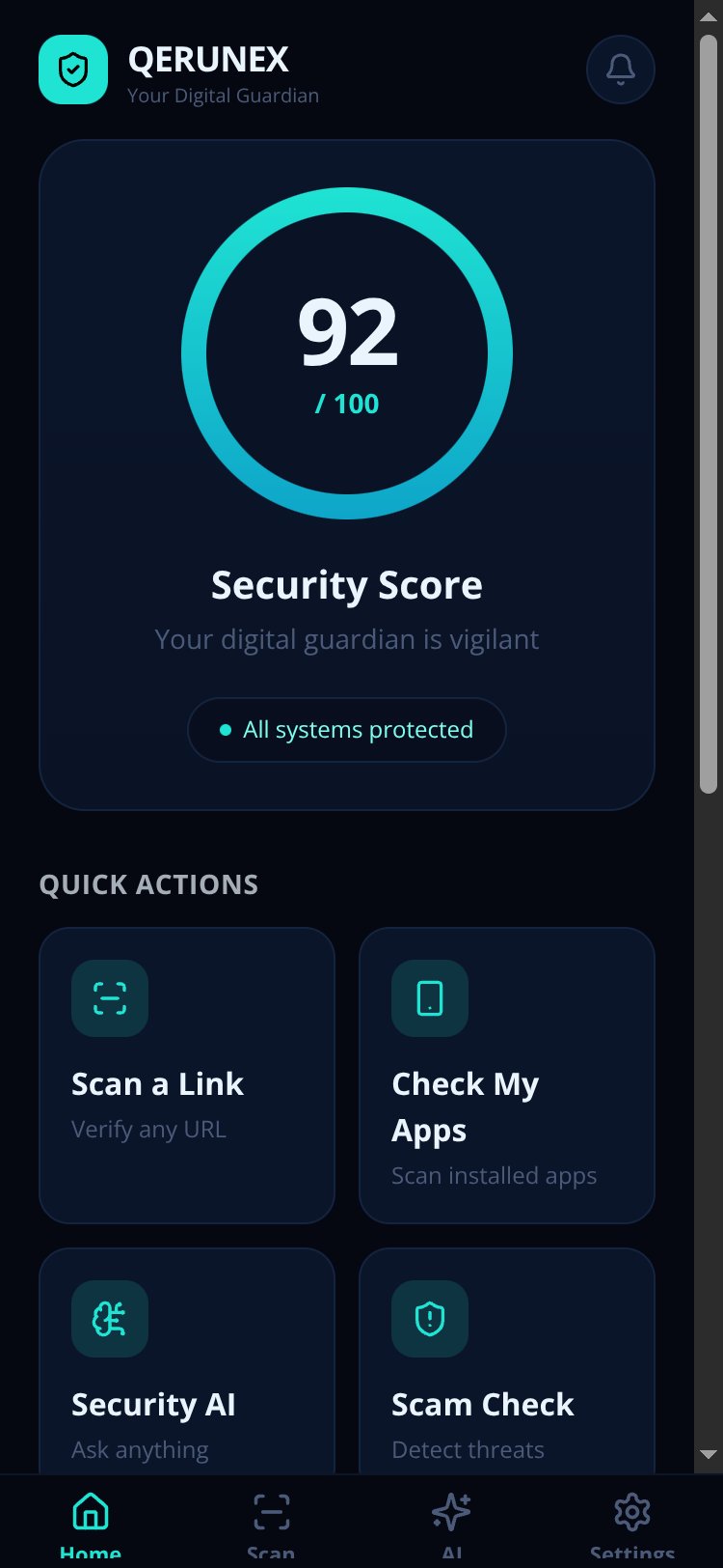 QERUNEX screen 4