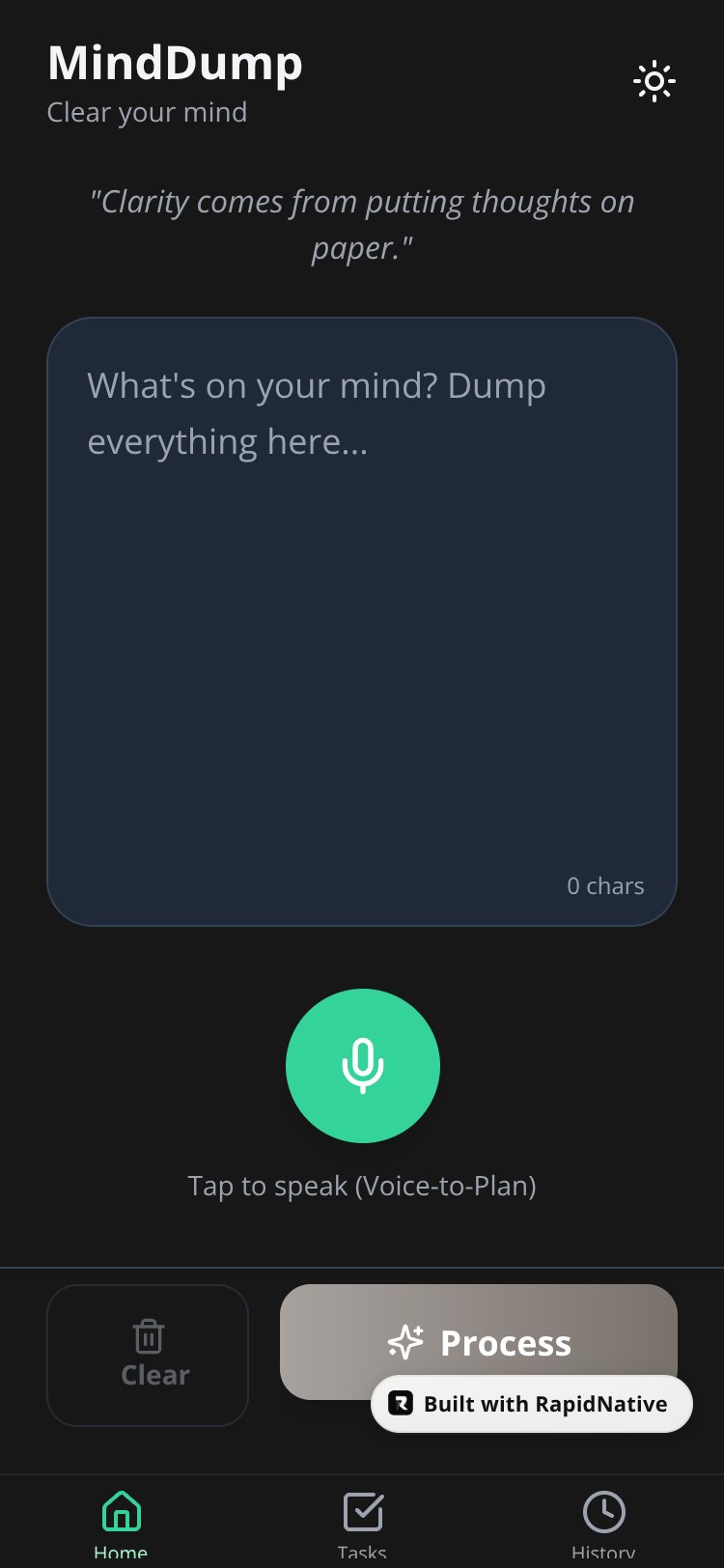 MindDump screen 4