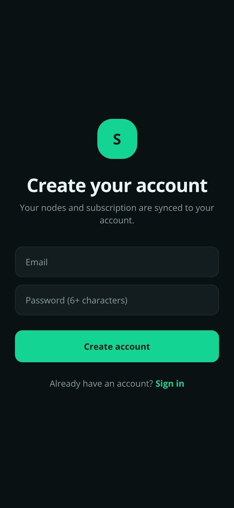 SubSwitch screen 2