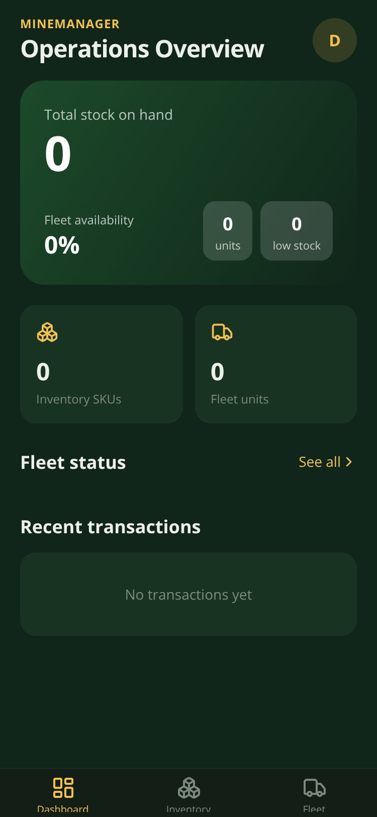MineManager screen 4