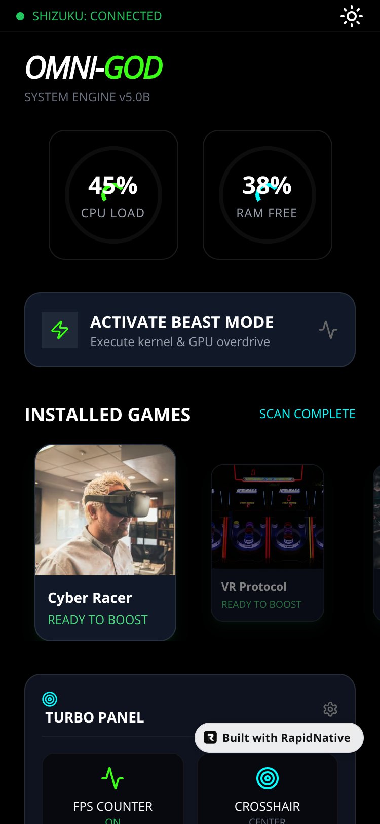 OMNI-GOD v5.0B screen 1
