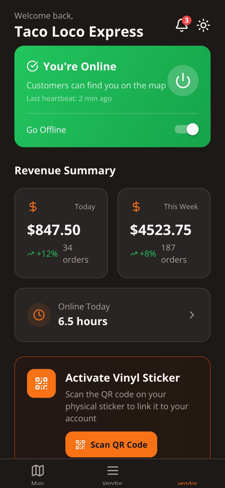 StreetEats screen 1