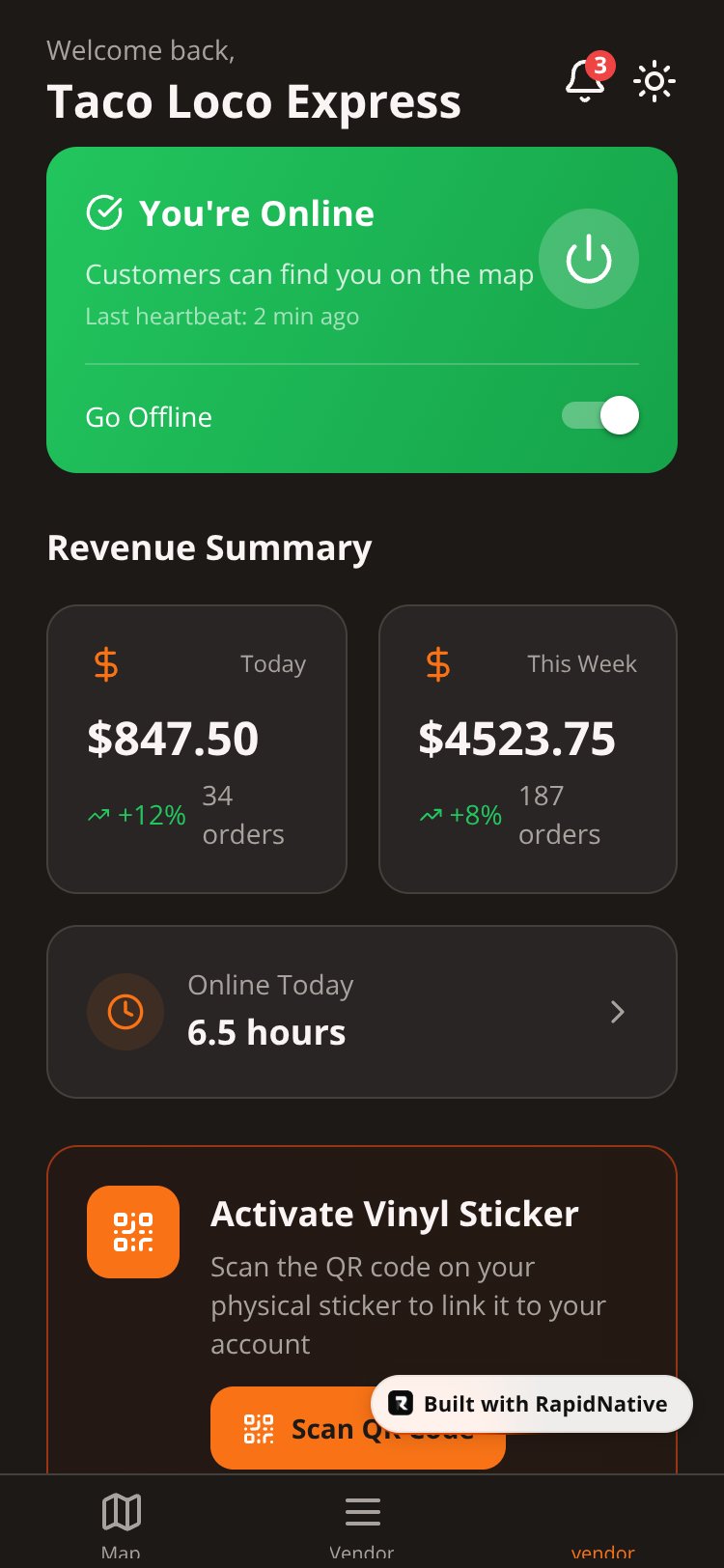 StreetEats screen 2