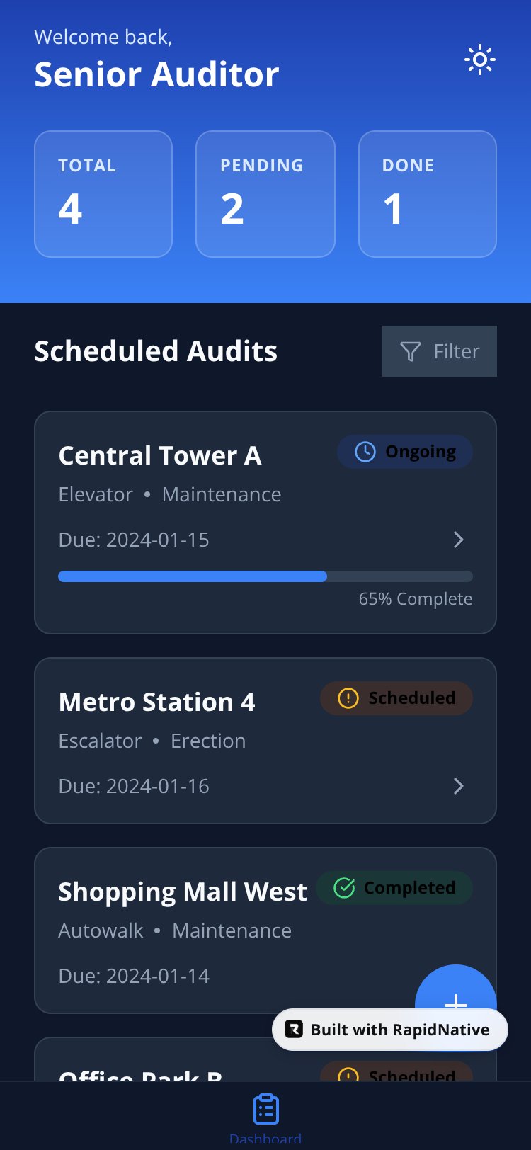 AuditPro Enterprise screen 1