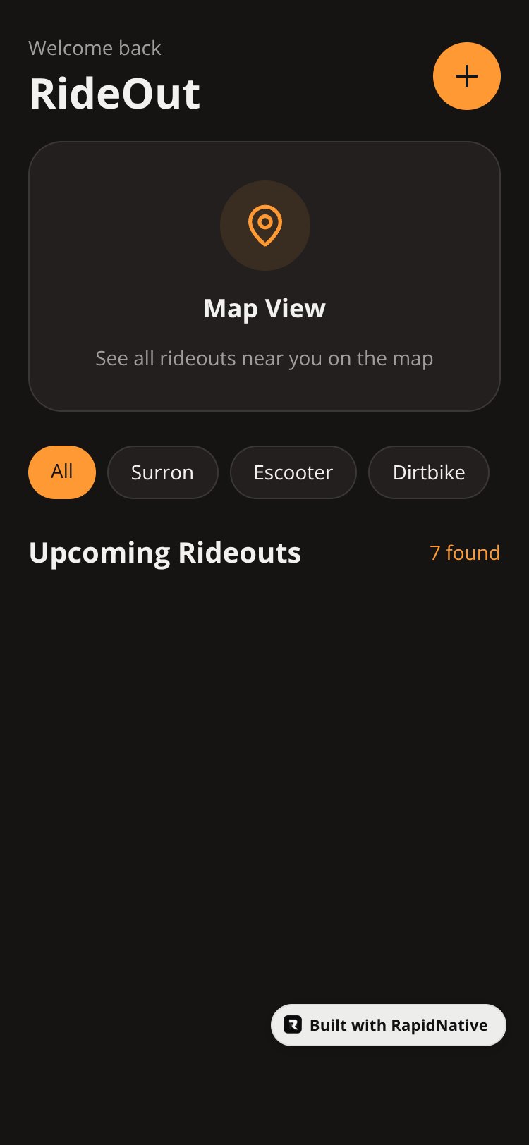 RideOut screen 2