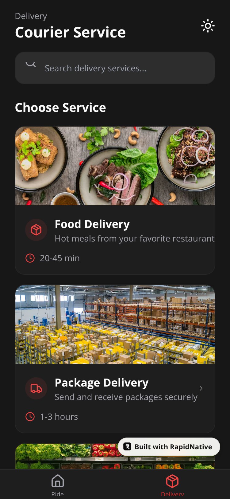 RideSwift screen 2