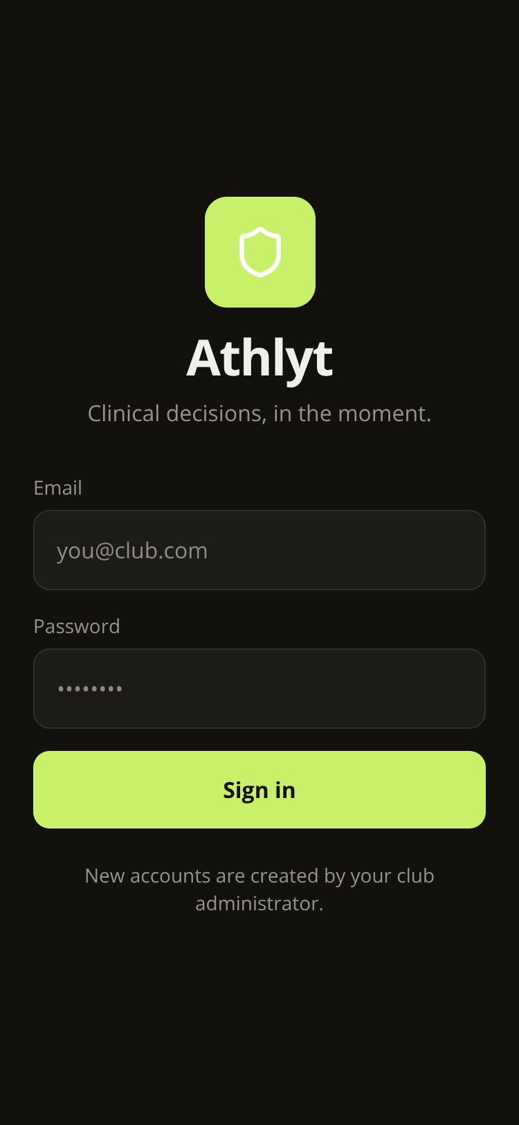 Athlyt screen 1