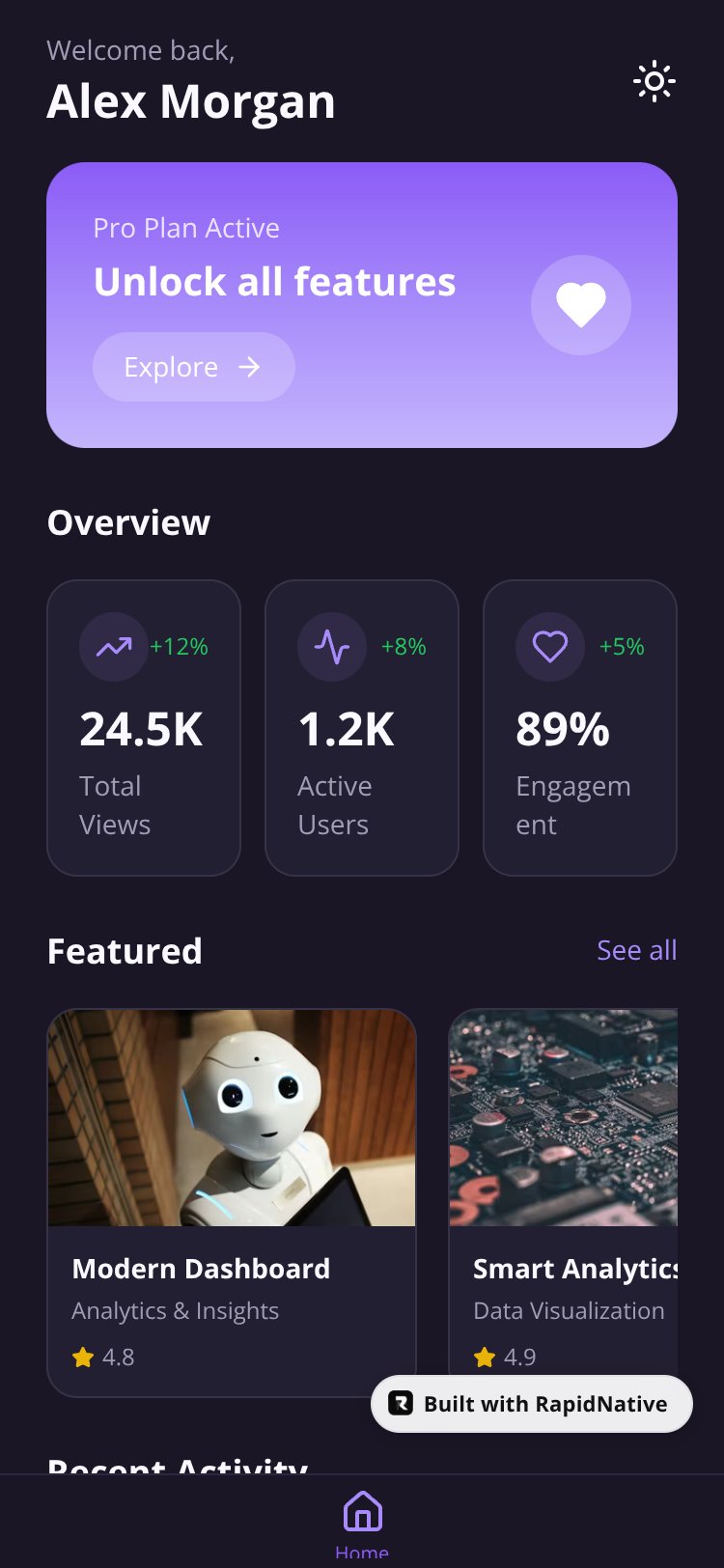 NexApp screen 1
