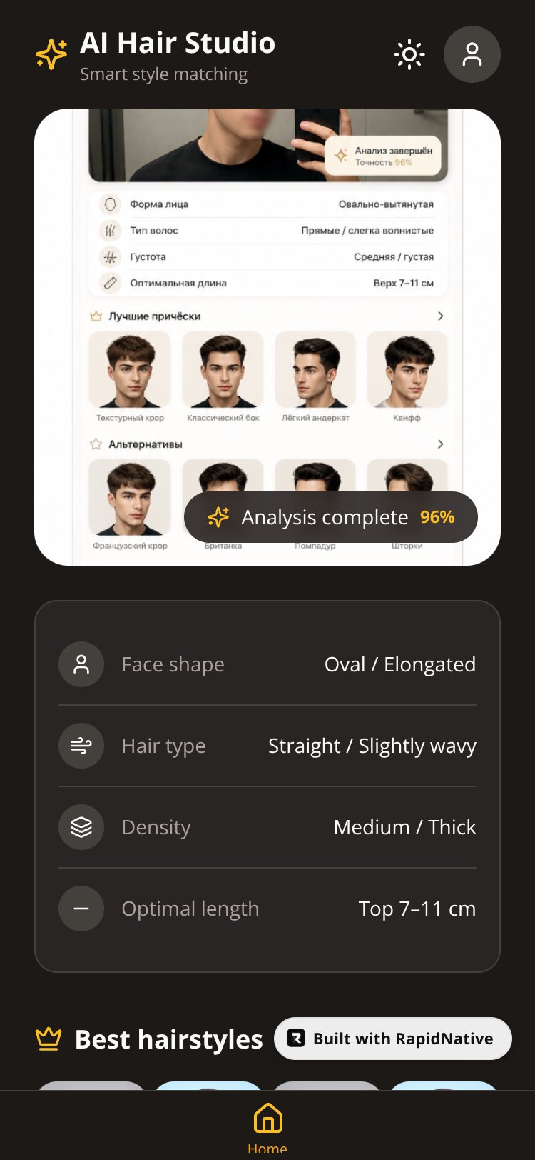 AI Hair Studio screen 1