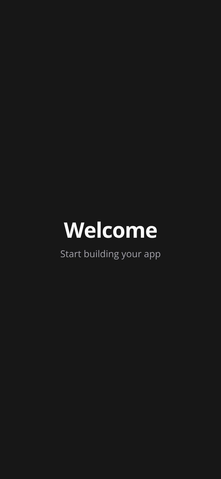 RapidNative App screen 1