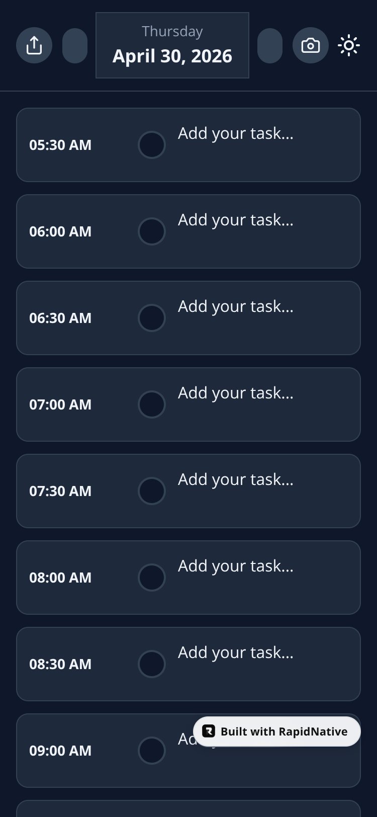 DailyRoutine screen 1