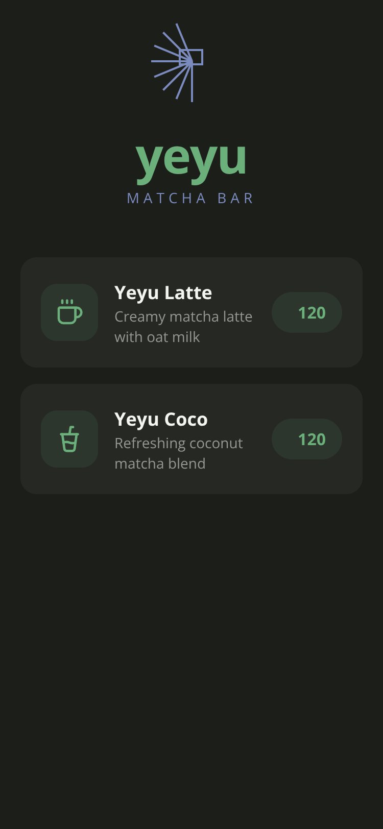 Yeyu Matcha Bar screen 1