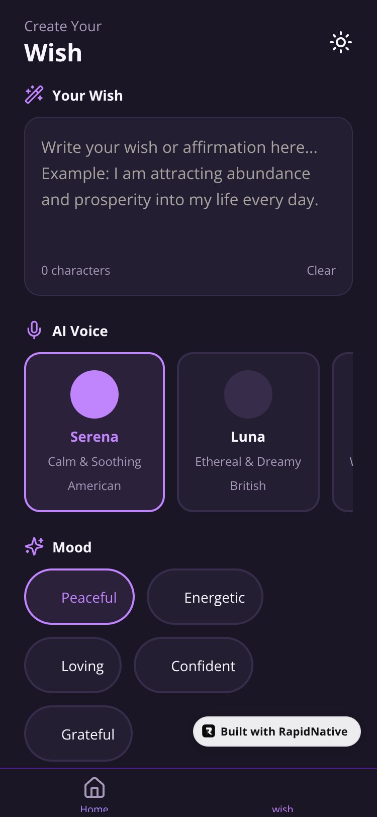 MindManifest AI screen 2