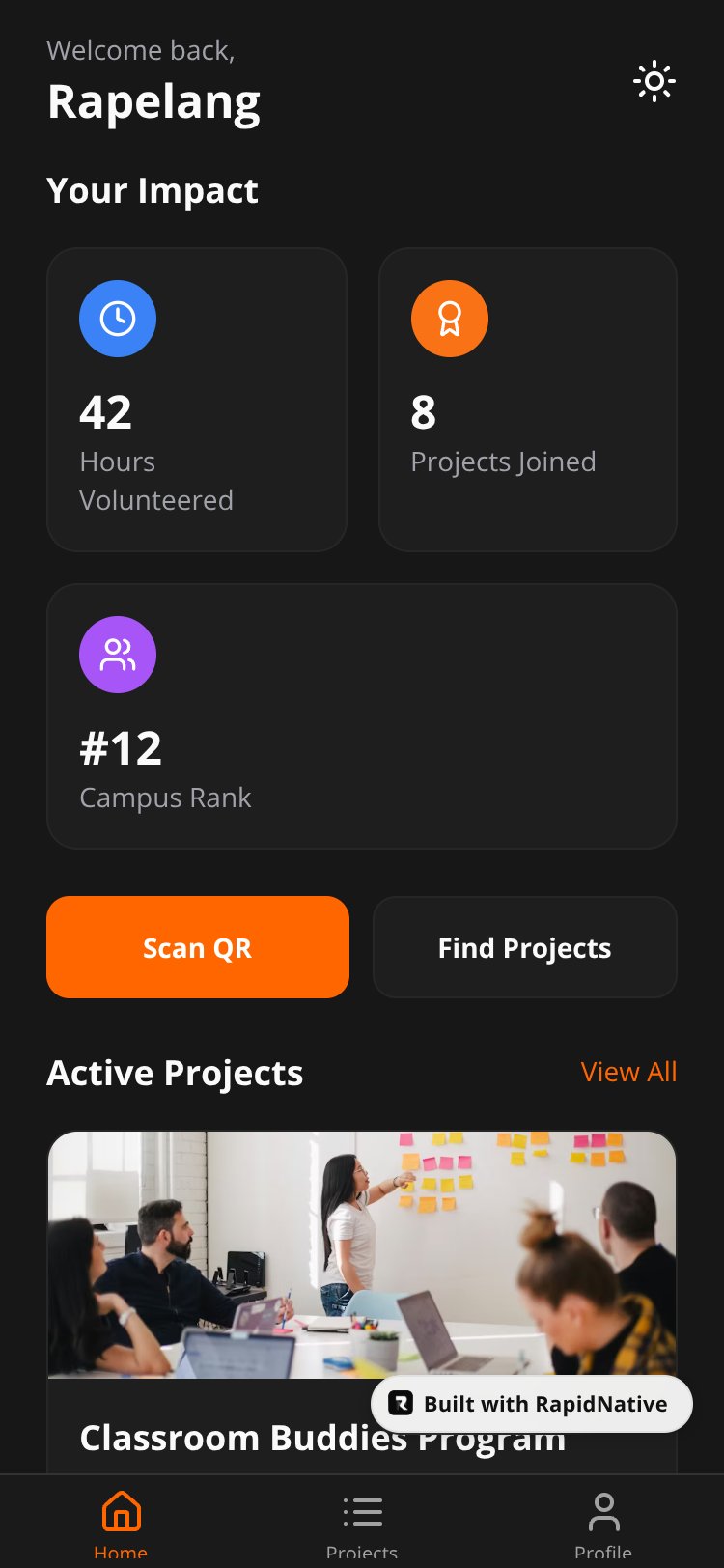 UJ Engage screen 4