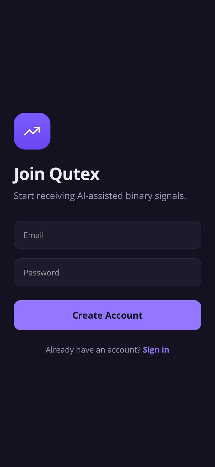 Qutex screen 1