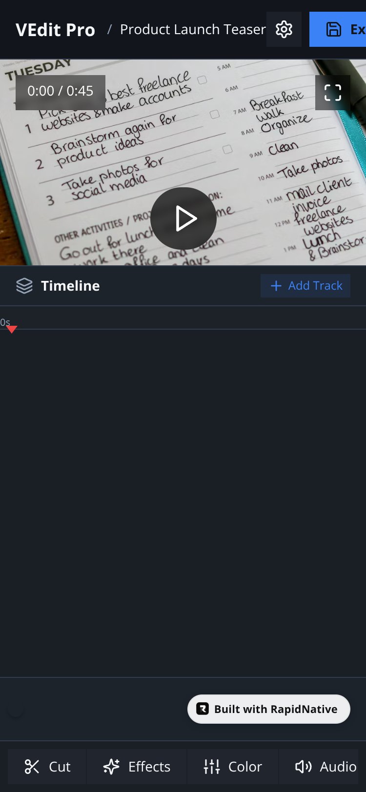 VEdit Pro screen 3
