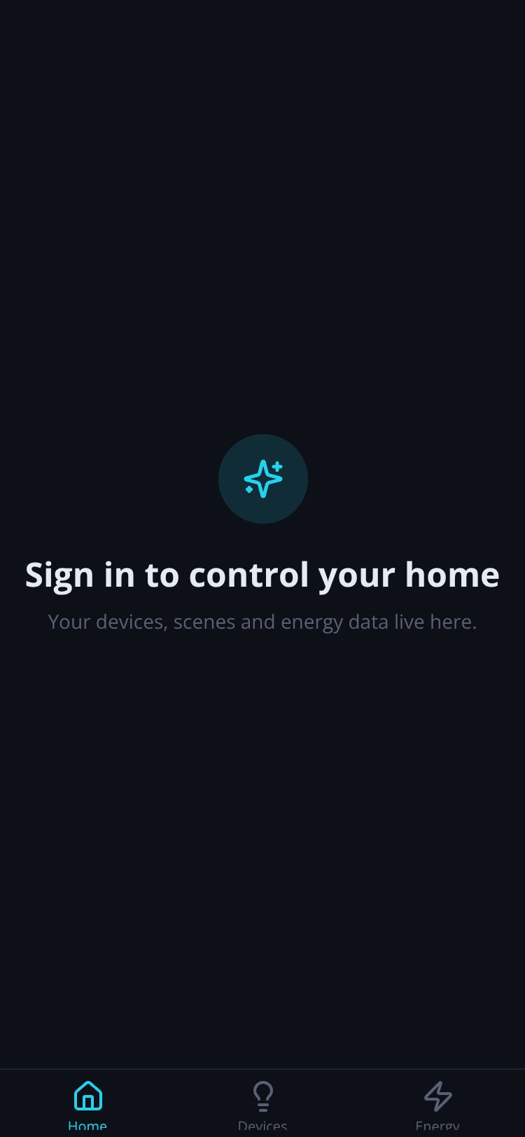 Home Hub screen 1