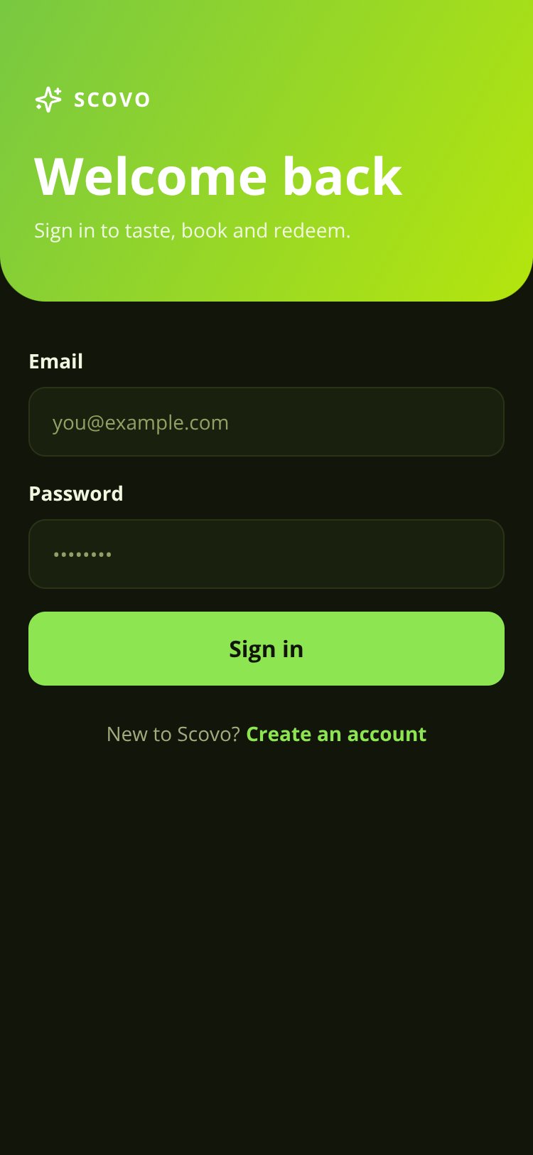 Scovo screen 1