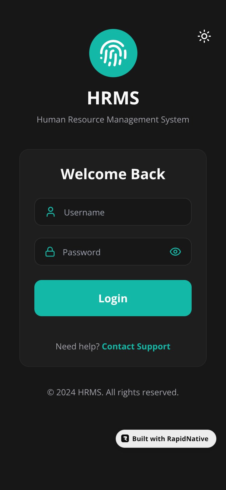 HRMS screen 3